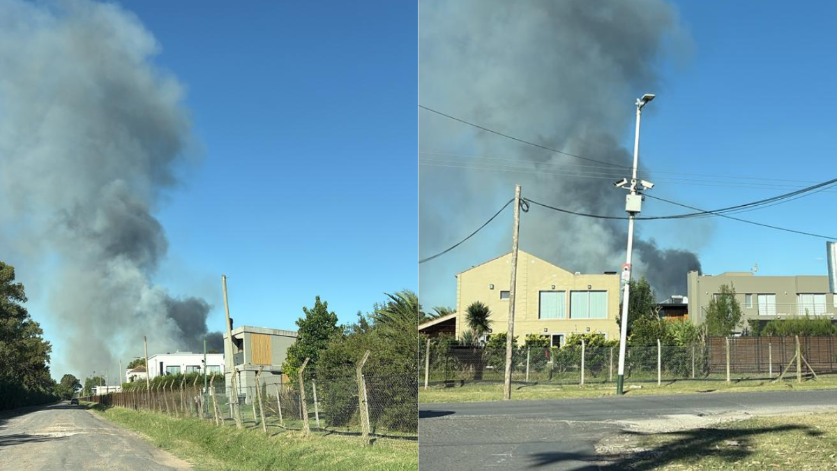 Grave incendio de pastizales en Canning: continúan trabajando los Bomberos